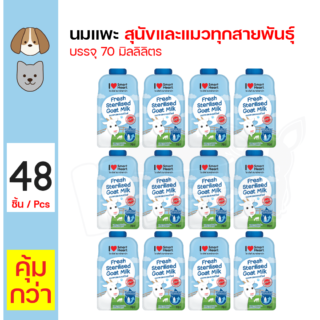 I Love SmartHeart Pouch 100 Sterilized Goat Milk Low Lactose No Powdered Milk For Dogs and Cats