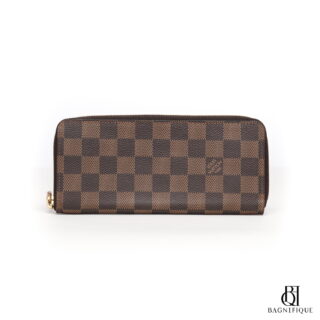 LV Victorine Wallet Long Brown Pink Damier Canvas GHW