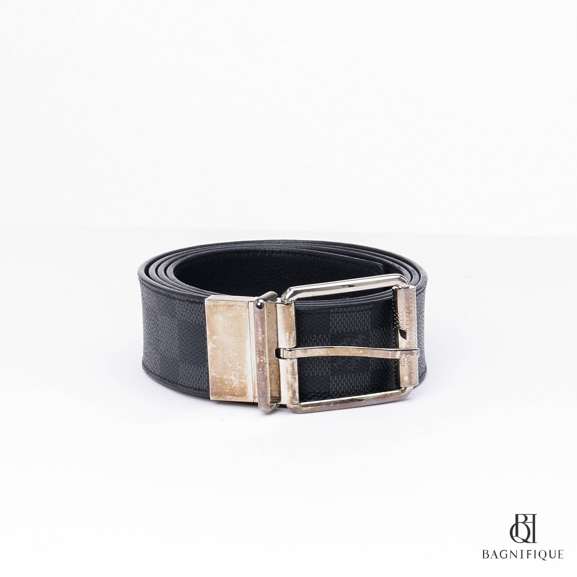 Lv Belt 110 Graphite Damie Canvas Shw