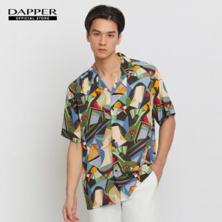 Men's Dapper Playful Geometric Print Hawaii Shirts