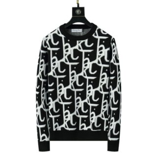 Men's casual knitted loose large size long sleeved round neck versatile sweater