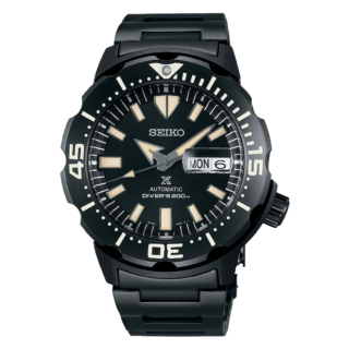 Seiko Prospex Monster Divers 200M Black Dial Stainless Steel Strap Watch SRPD29K1