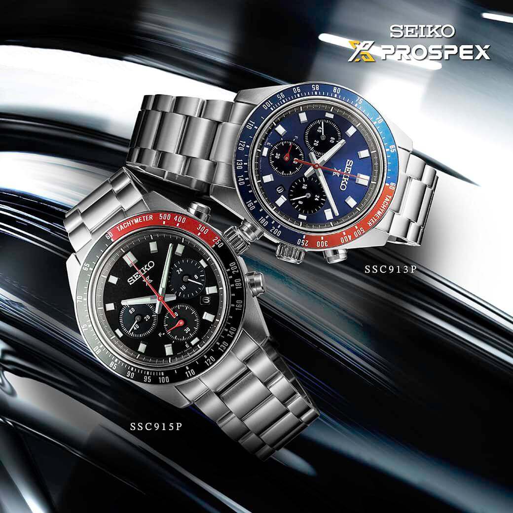 Seiko Prospex Speedtimer Solar Chronograph SSC913P SSC915P