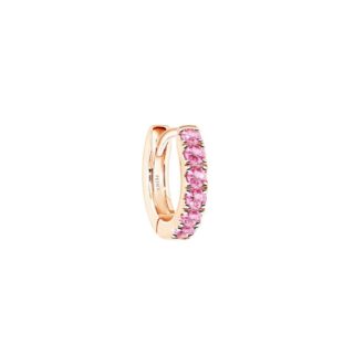 Prima Pink Tourmaline Huggie Collection 9K Rose gold