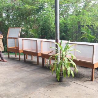 ที่ปลูกผักสวนครัว พร้อมมุ้งกันแมลง สูง 50cm