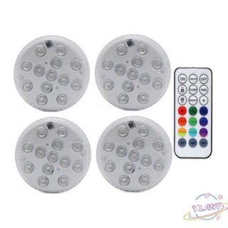 2021 upgrade magnet rgb submersible light ip68 13leds underwater night lamp outdoor vase bowl pond swimming pool decor lamp