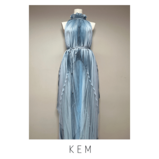 Kemissara feather tulle set top skirt sky blue