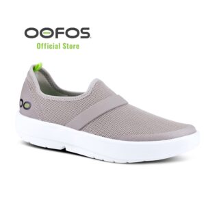 Oofos womens oomg low white gray