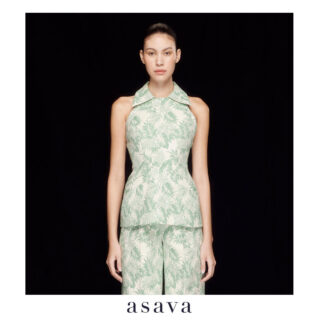 Savannah collared halter top