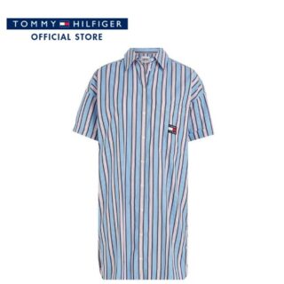 Tommy hilfiger ชุดเดรสผู้หญิง รุ่น dw0dw15186 cy7 สีน้ำเงิน