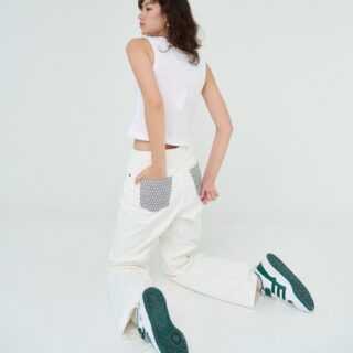 Vx pocket jeans in off white