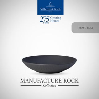 จานก้นลึกพอร์ซเลน สีดำ 24 ซม