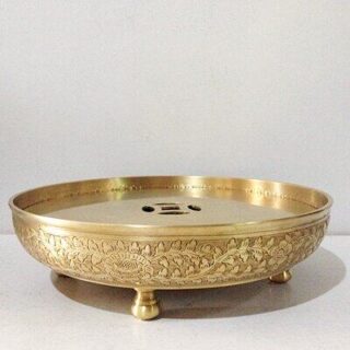 ถาดทองเหลืองสองชั้น