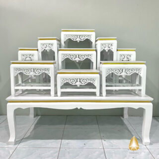 โต๊ะหมู่บูชา สีขาว