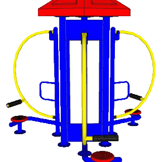 🟠OUB-05 👀 อุปกรณ์นวดหลัง 3 ด้าน 👀 อุปกรณ์ออกกำลังกายกลางแจ้งผู้ใหญ่ ขนาด 300x300x320cm.🟠 🔷Fofansendai🔷ทำสีสวย 🌈สั่งทำ 7-15 วัน🚚